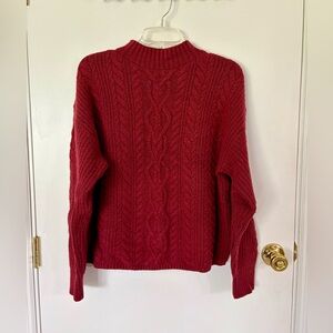 Old Navy Burgundy Cable Knit Sweater